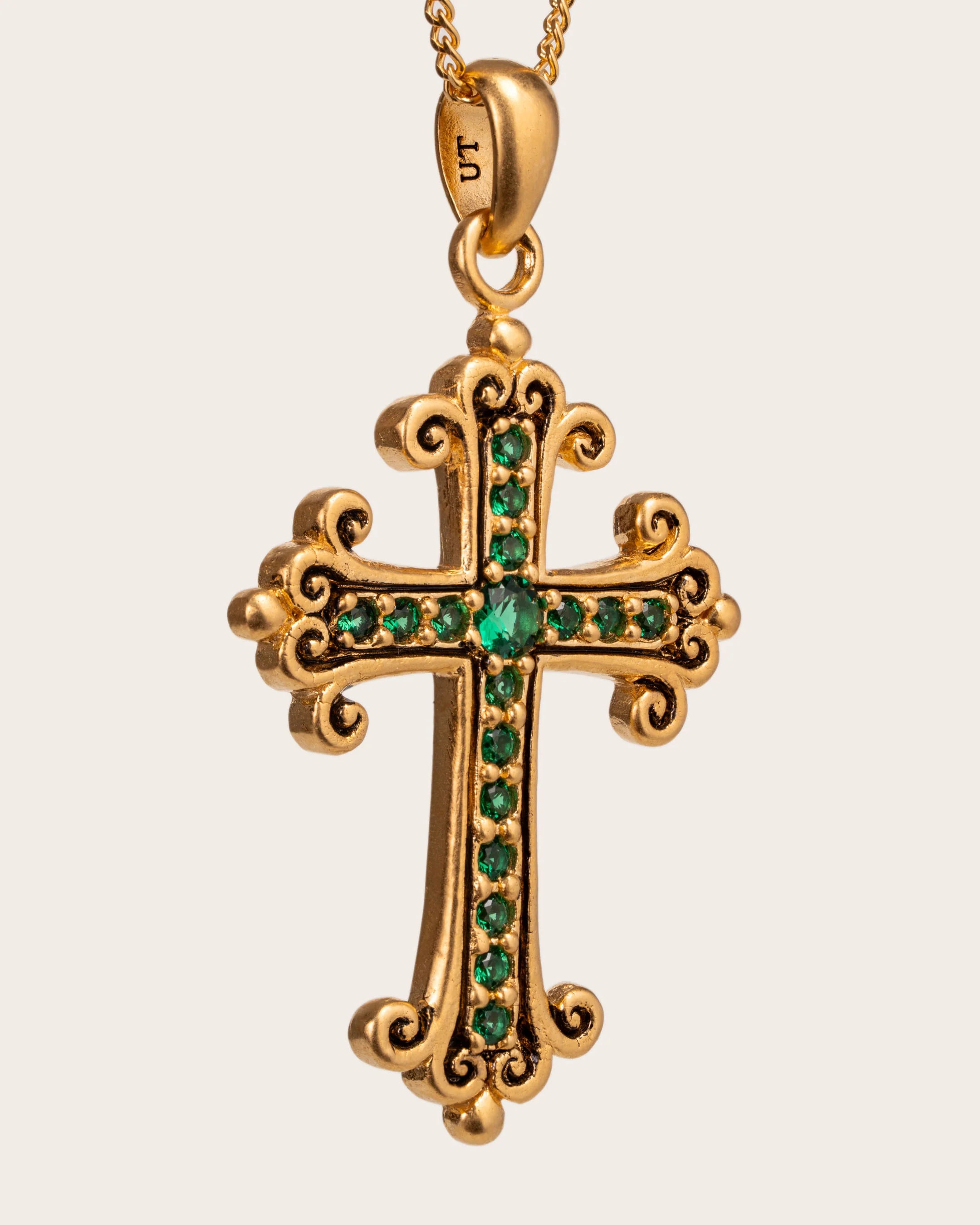 UNTOLD TRUTH / EMERALD CROSS PENDANT