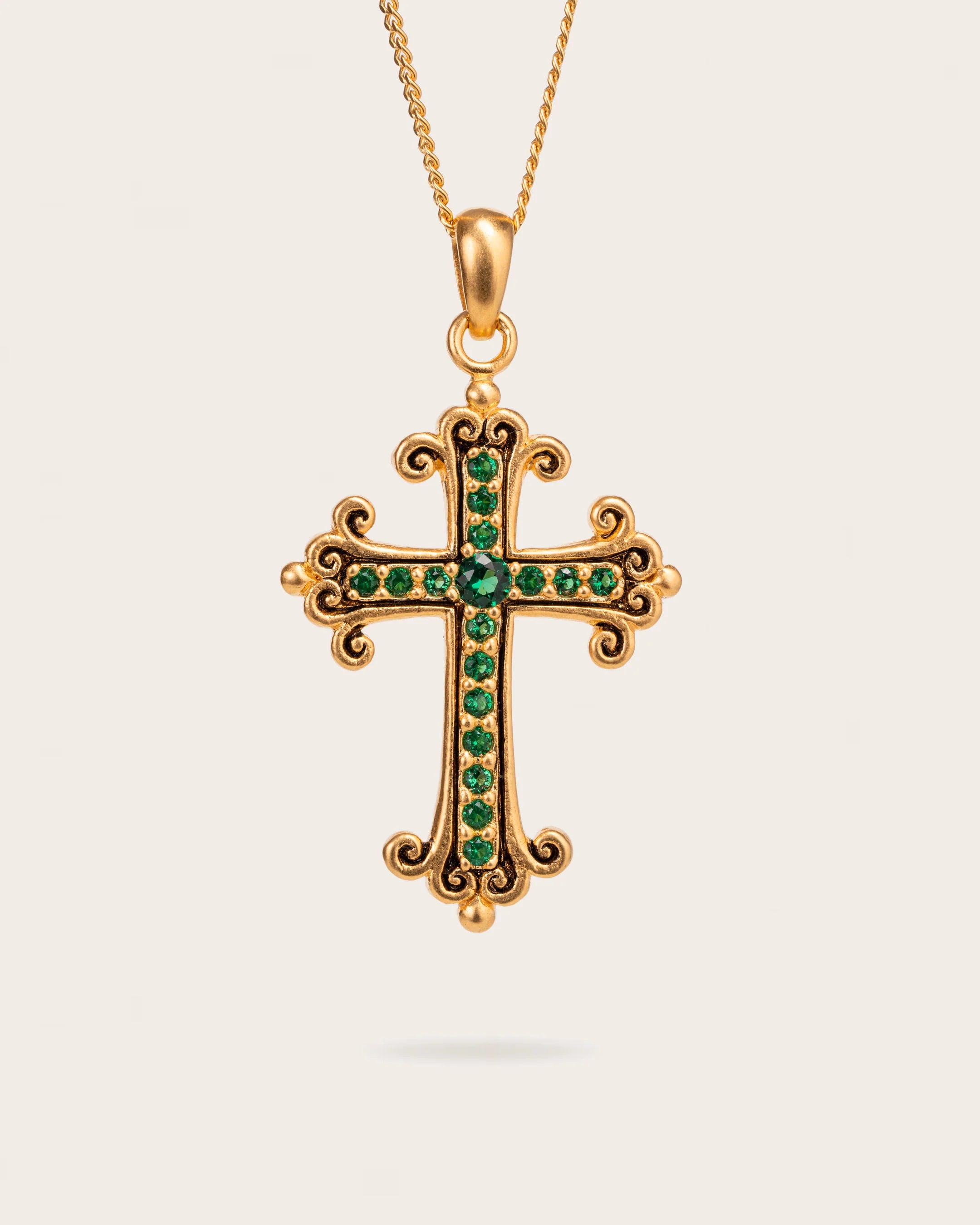 UNTOLD TRUTH / EMERALD CROSS PENDANT
