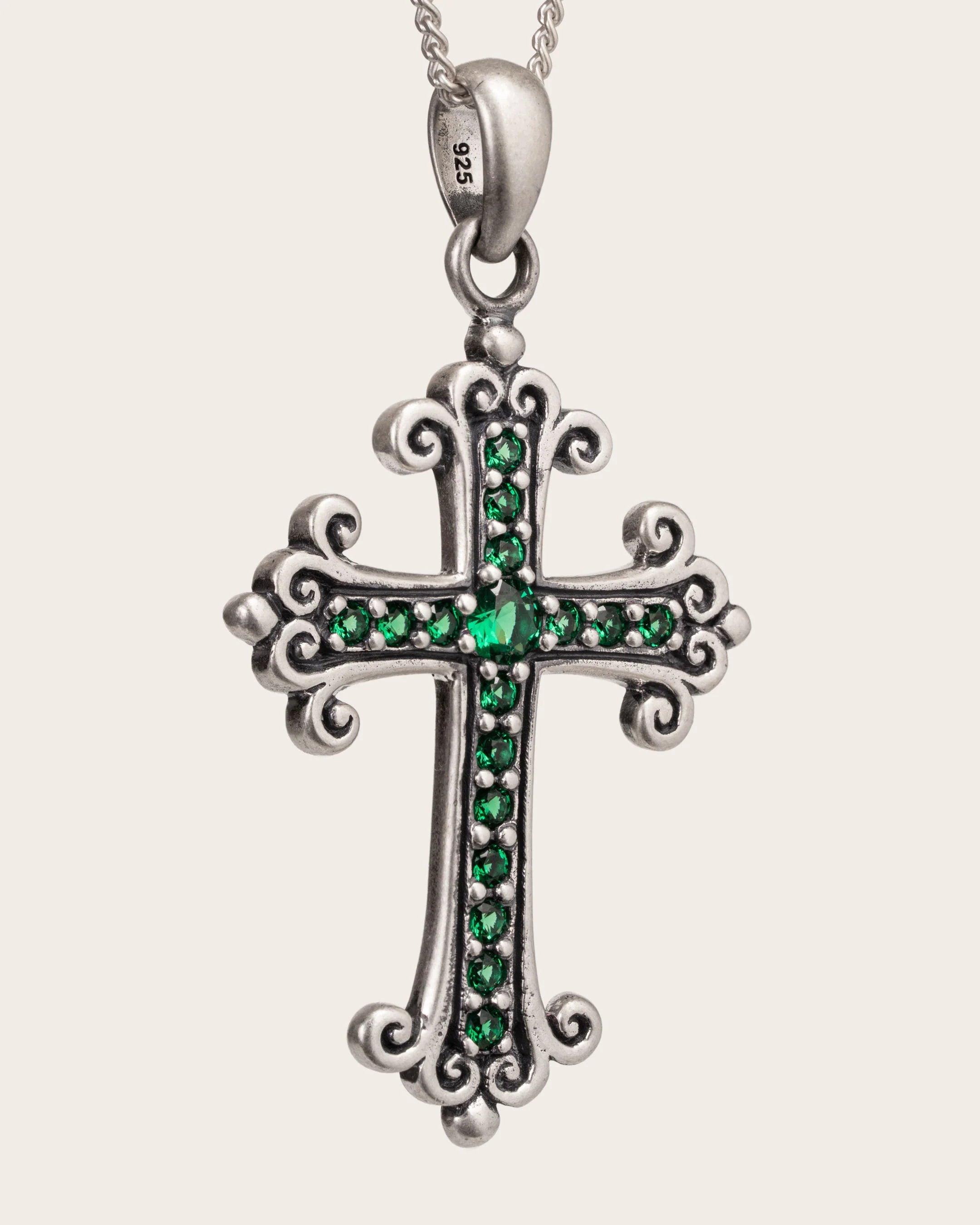 UNTOLD TRUTH / EMERALD CROSS PENDANT