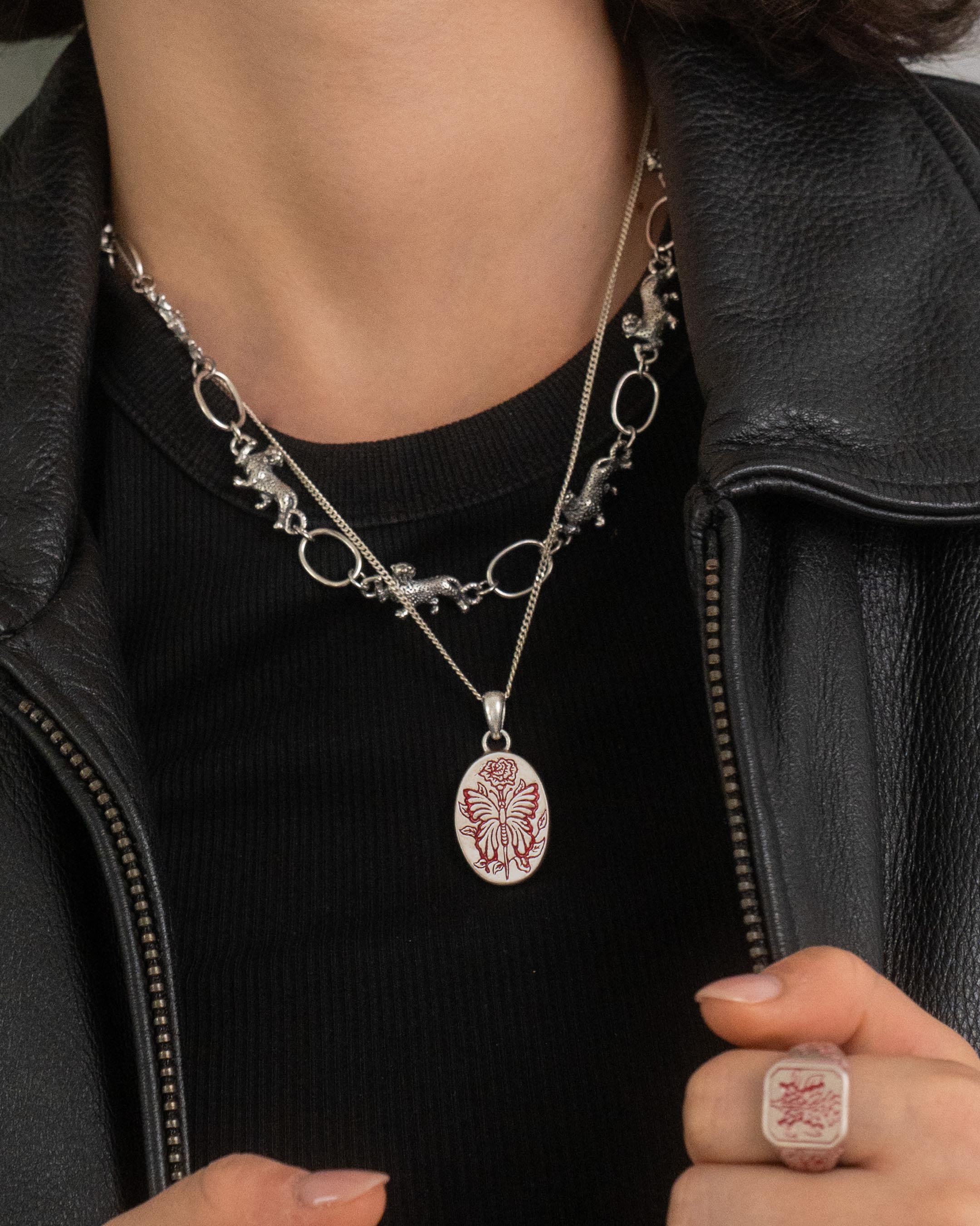 UNTOLD TRUTH / RED BUTTERFLY PENDANT