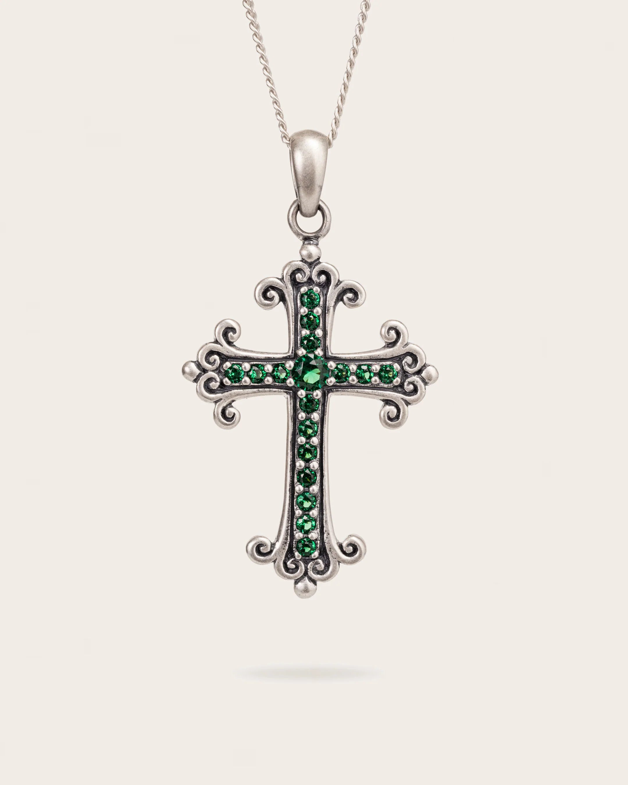 UNTOLD TRUTH / EMERALD CROSS PENDANT