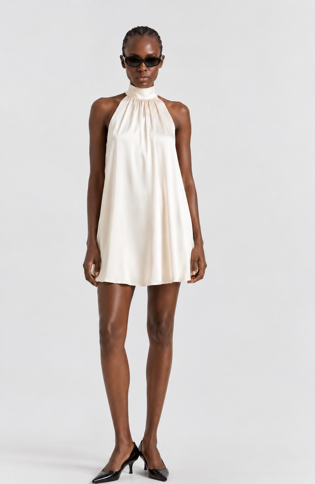 SOLEIL BLANC / TIE DRESS MINI