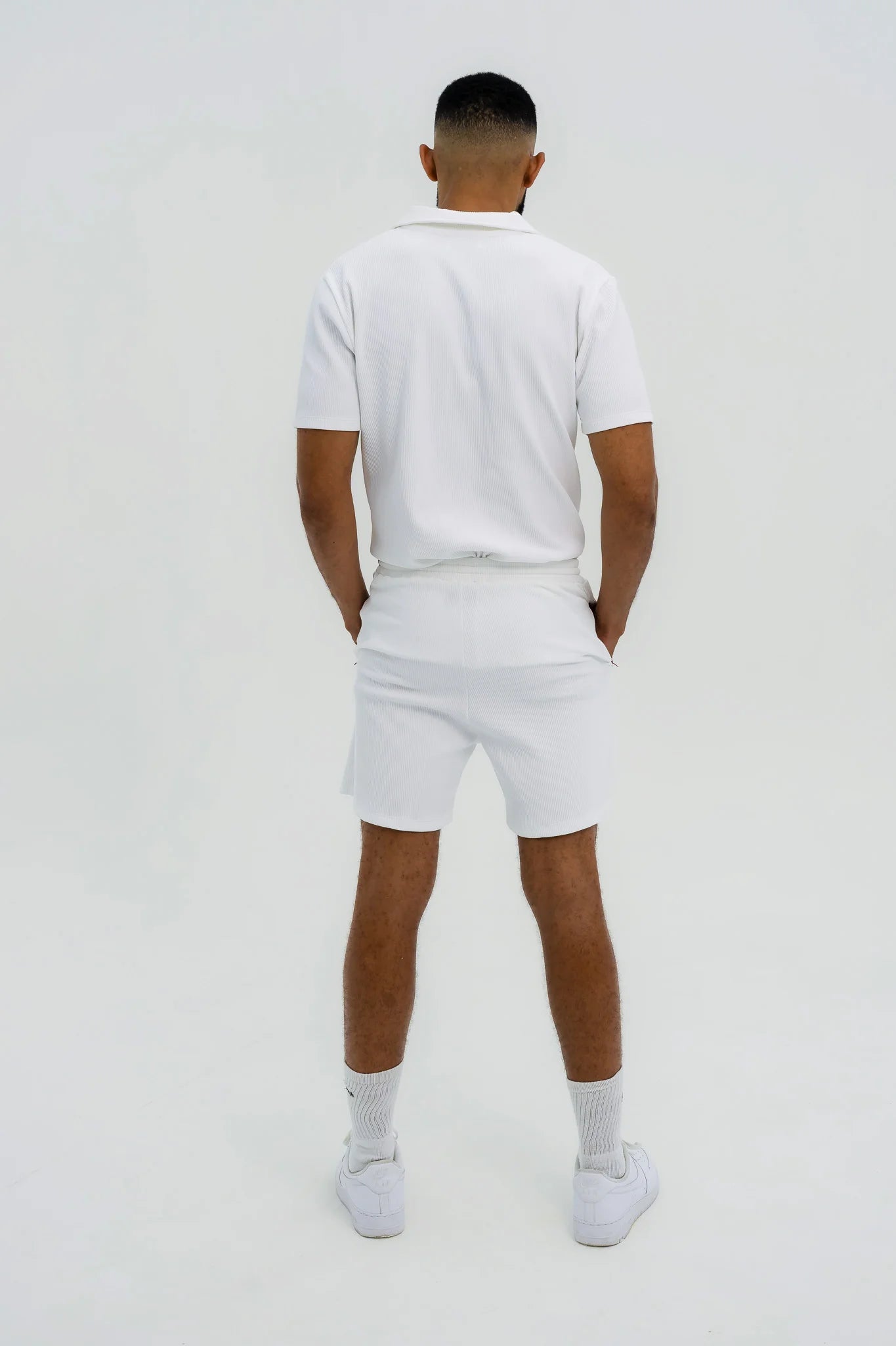 TWILM / RIBBED POLO SHORTS