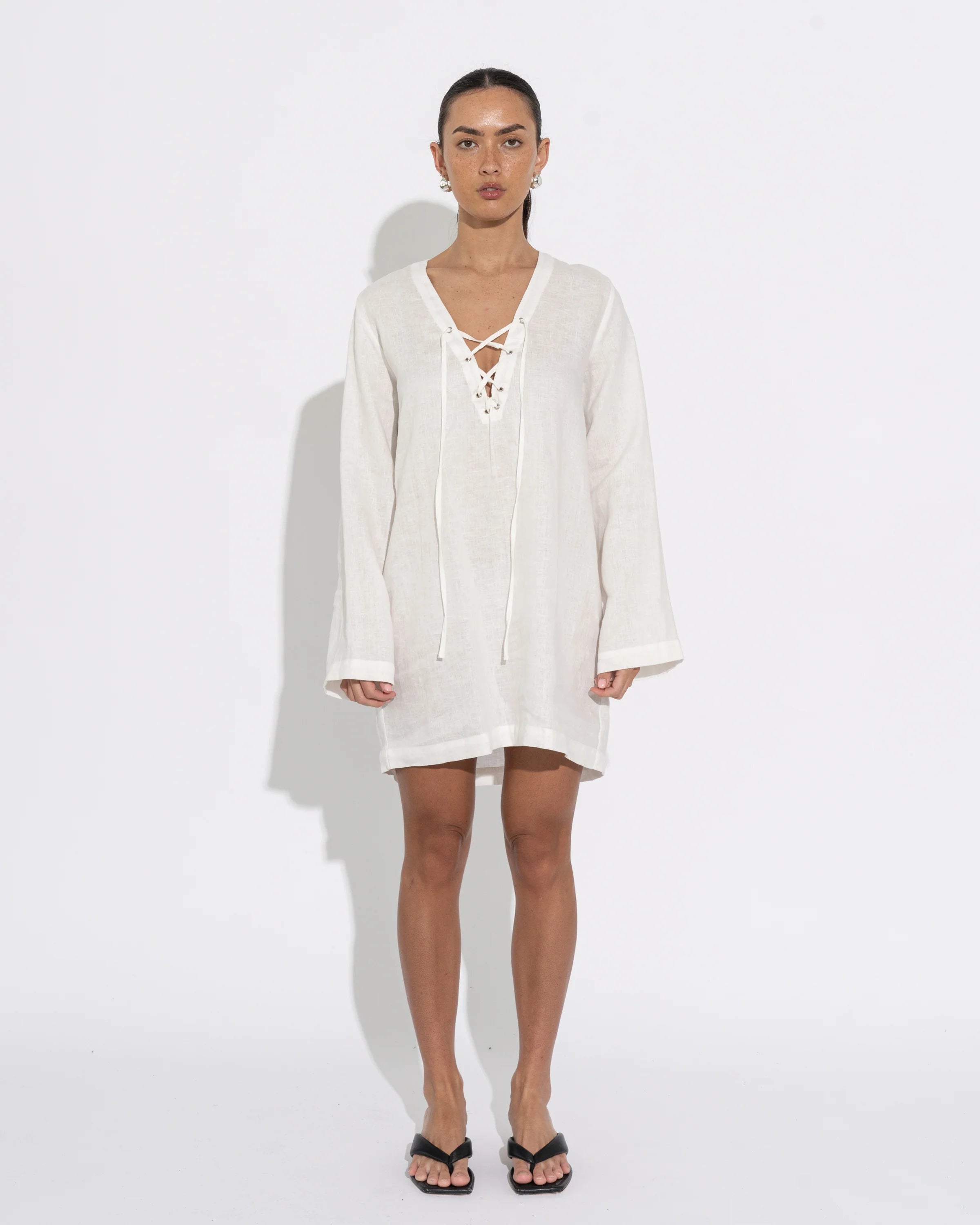 SARA FOX / LOLA LACE UP DRESS
