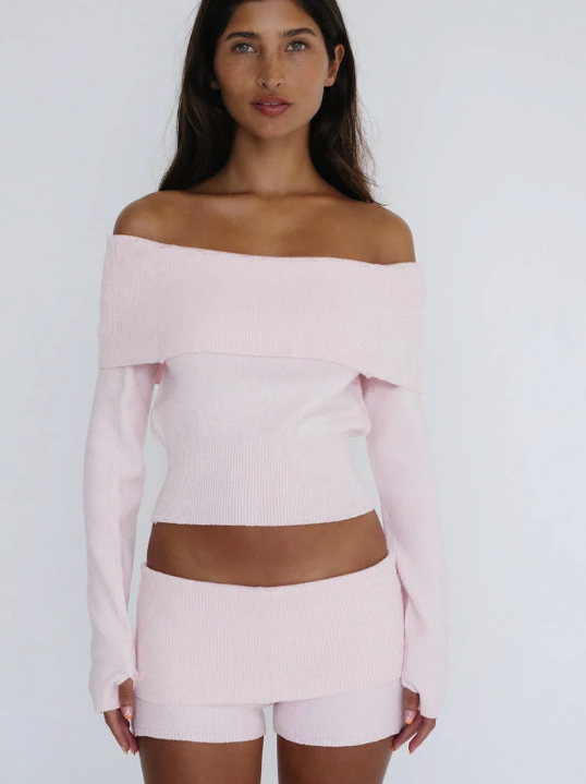 CIELLE / PALOMAR KNIT SHORTS PINK