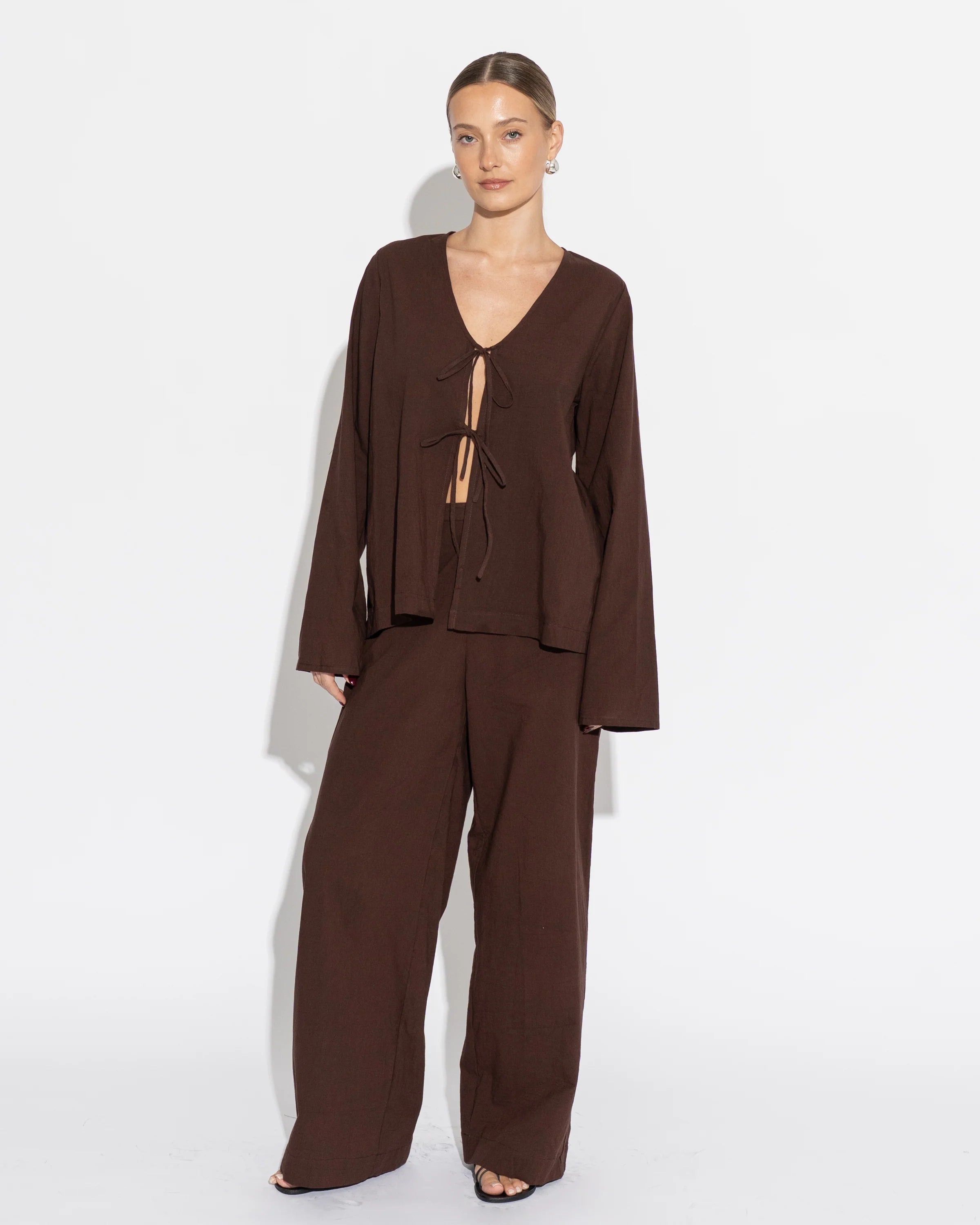 SARA FOX / DAHLIA DOUBLE TIE TOP