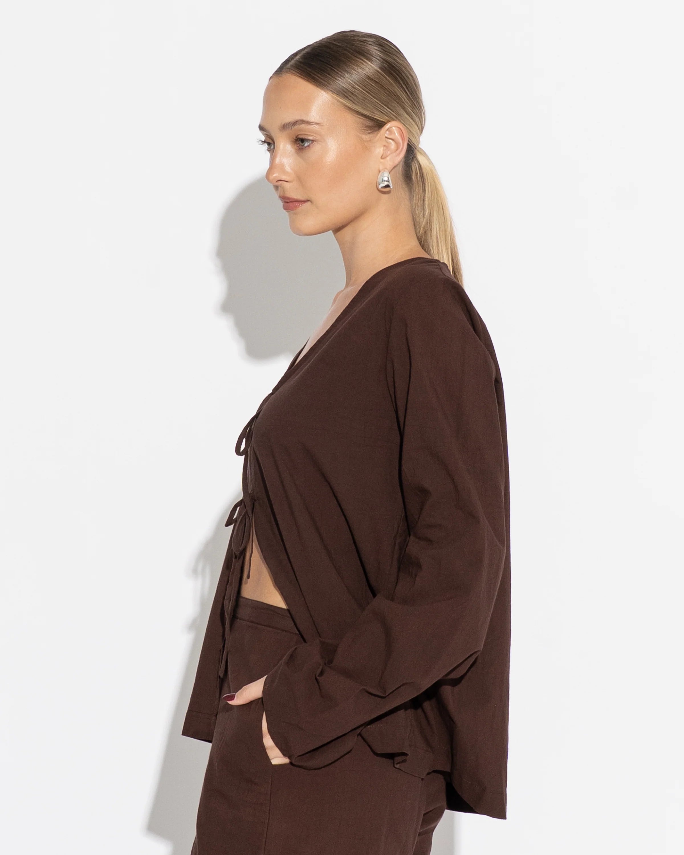 SARA FOX / DAHLIA DOUBLE TIE TOP