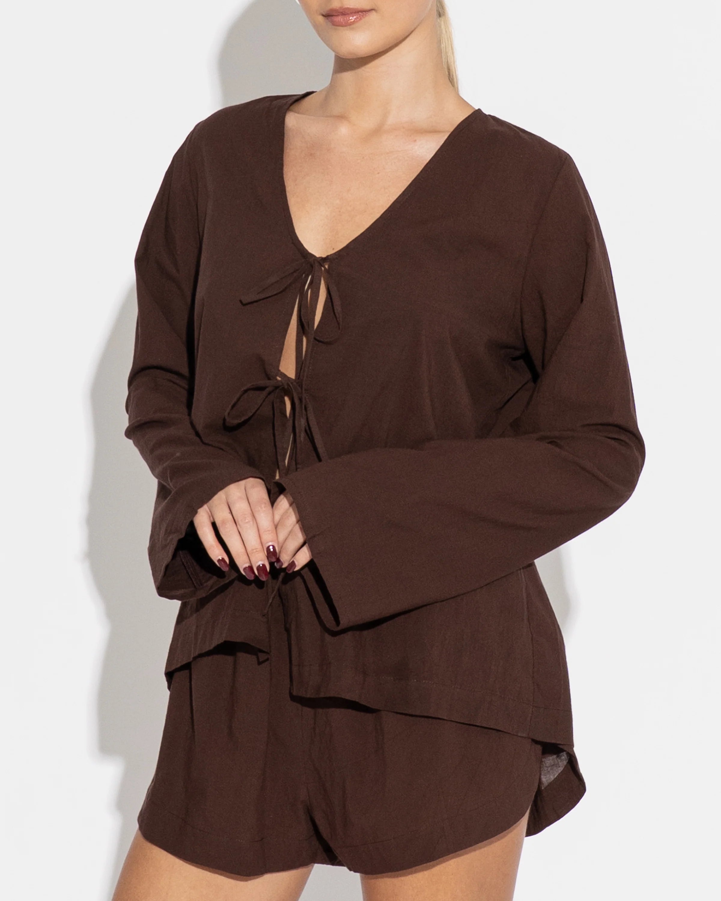 SARA FOX / DAHLIA DOUBLE TIE TOP