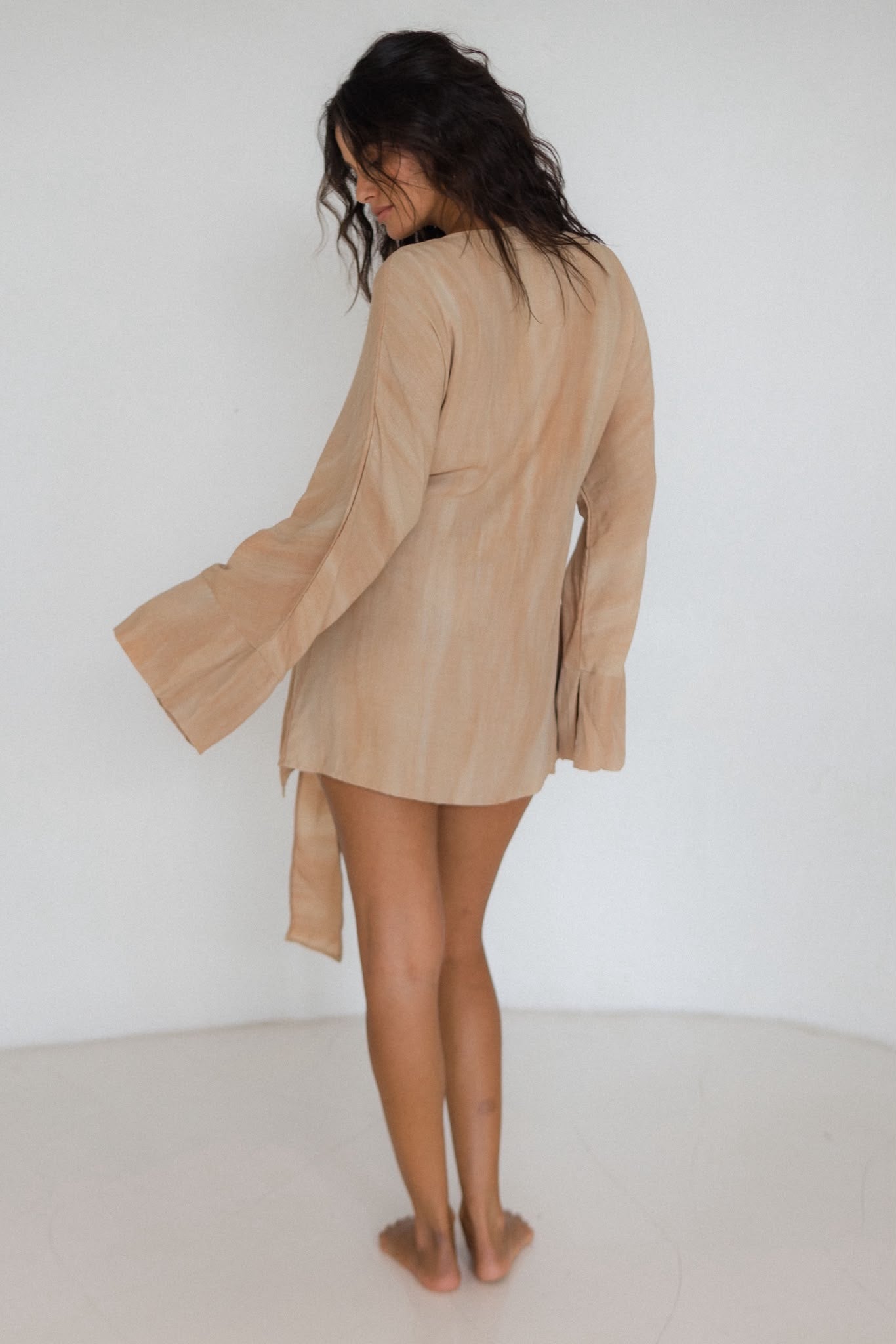 FRANK RAE / FRANCO WRAP DRESS Hazelnut