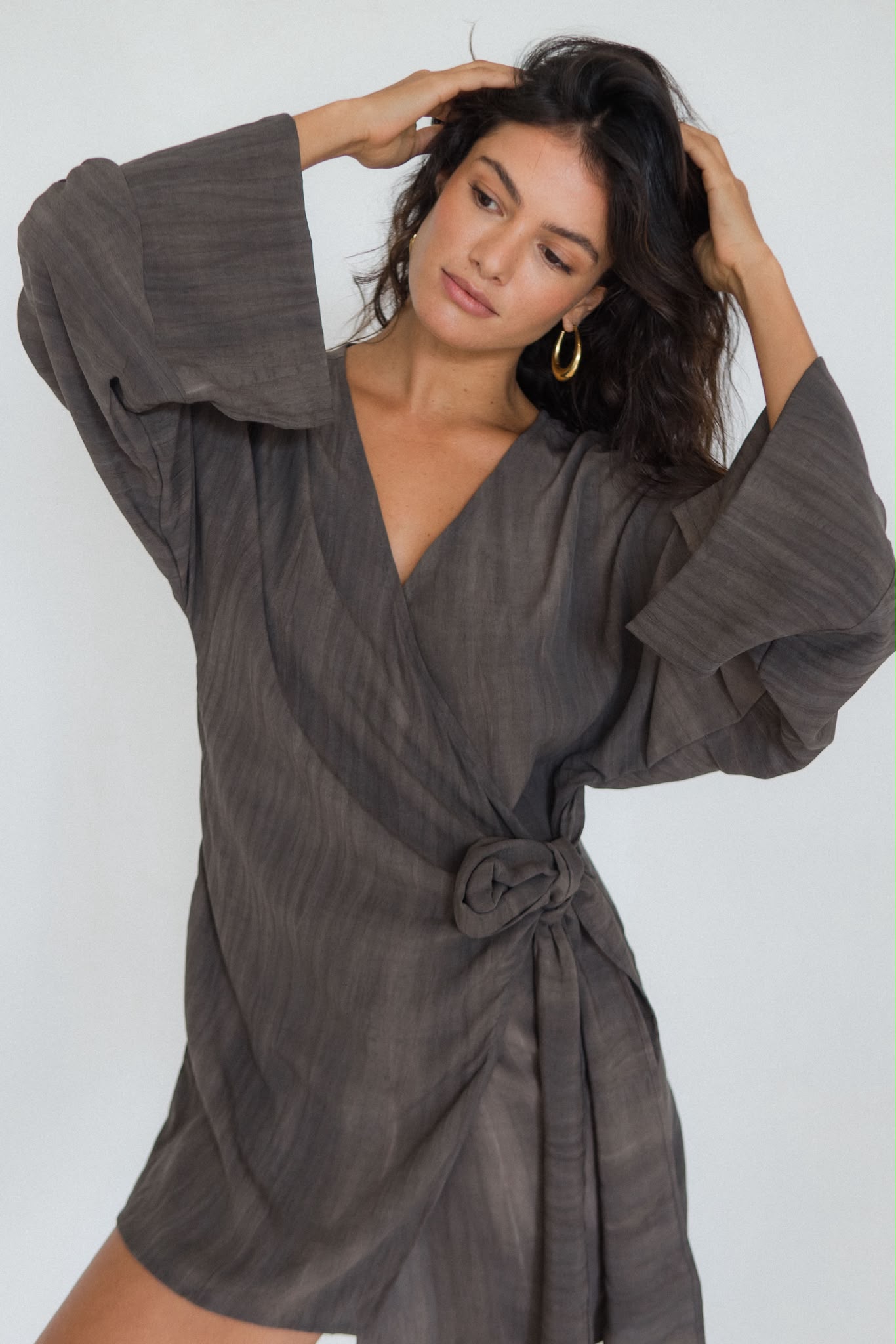 FRANK RAE / FRANCO WRAP DRESS Chestnut