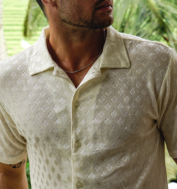 TWILM / COTTON SILK DIAMOND SHIRT