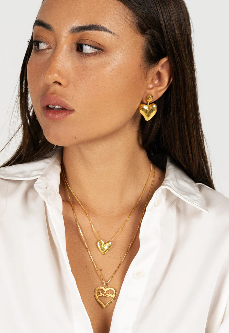 MERCII / SIMPLE LOVE LAYER GOLD NECKLACE