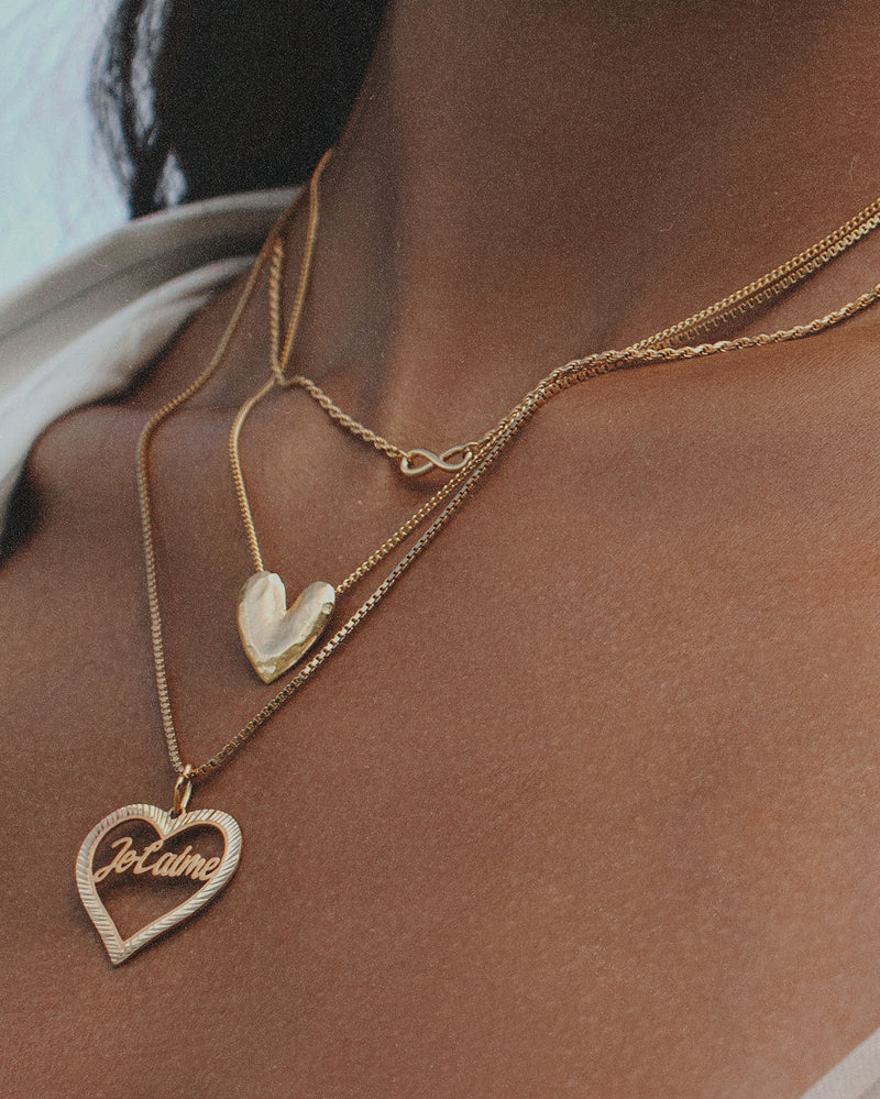 MERCII / SIMPLE LOVE LAYER GOLD NECKLACE