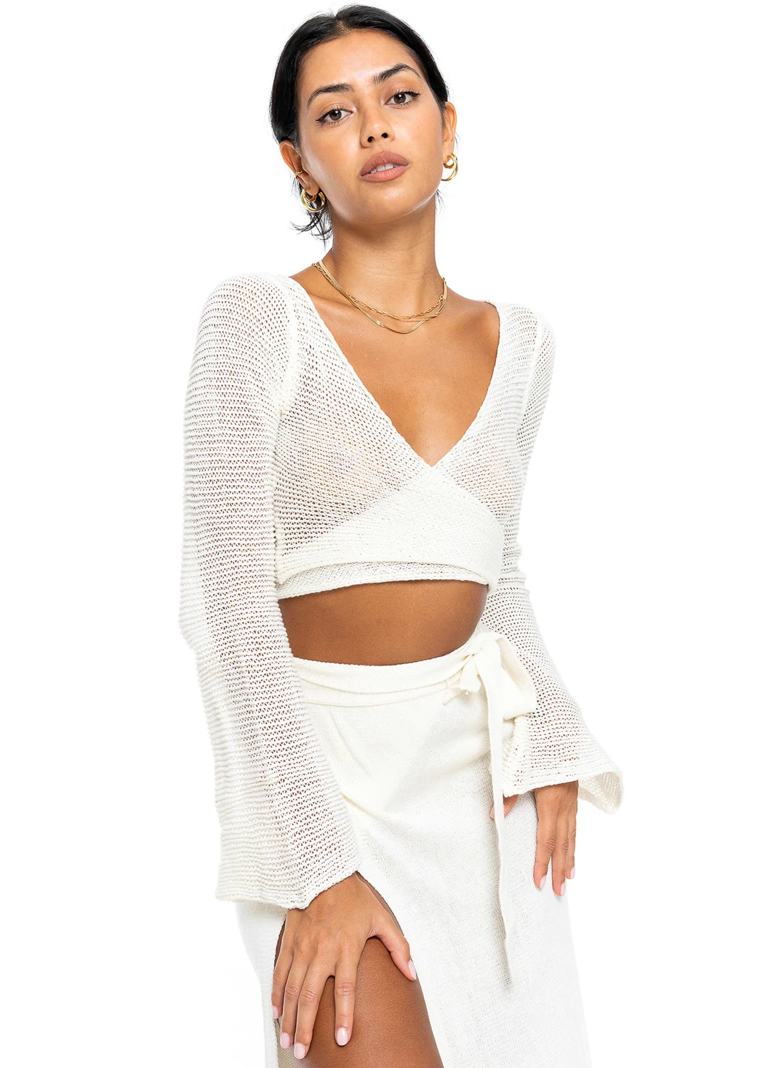 LOST IN NOWHERE / MIA LONG SLEEVE KNIT CROP