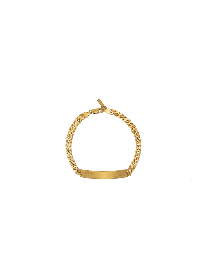 MERCII / MILITARY TAG GOLD BRACELET