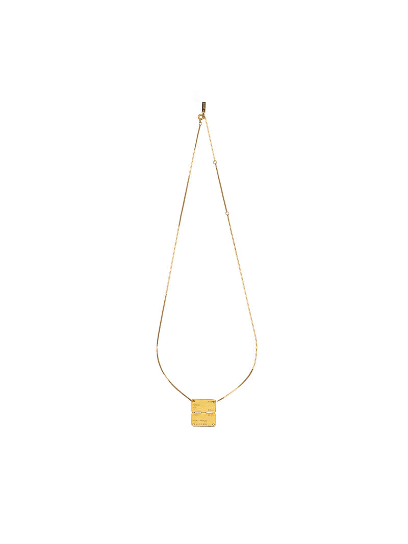 MERCII / MILITARY TAG GOLD NECKLACE
